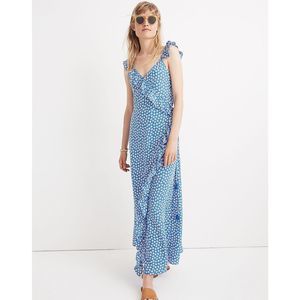 Madewell Blue Floral Maxi Dress